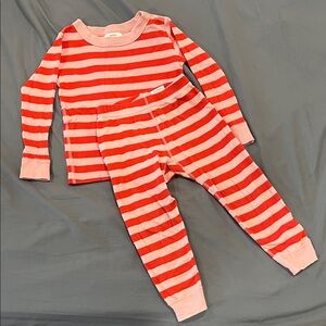 Hannah Andersson Striped Red and Pink Kids Pajamas